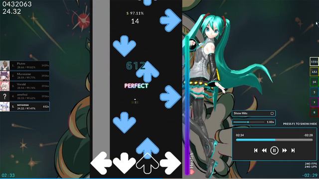 [Quaver] Camellia ft. Nanahira - Force! [Insane] 97.11% смотреть онлайн