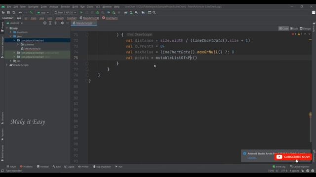 How to Implement Line Chart in Jetpack Compose | Android | Kotlin | Make it Easy смотреть онлайн