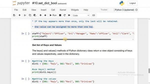 #11. Set Dictionary and Bool Datatypes in Python (Part 2)