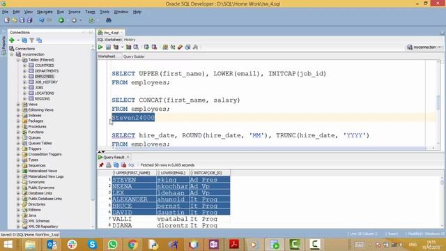 50 Разбор домашнего задания по функциям / SQL для начинающих с нуля до сертификата Oracle