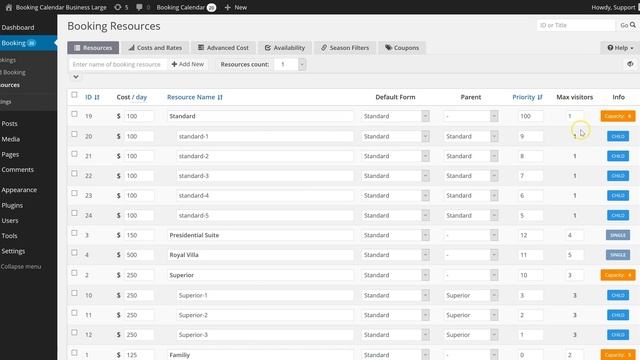 Booking Calendar - Configuration of calendars with capacity and receive several bookings per days смотреть онлайн