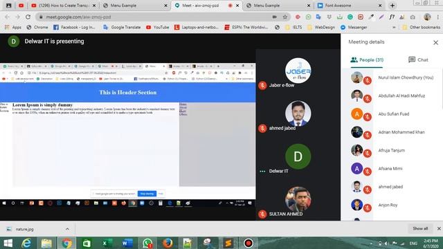 HTML/CSS Layout | Online class | 07.06.2020 | Web Design & Development | LEDP, Sylhet смотреть онлайн