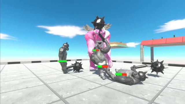 Goro Heartbeart vs Mutant Primates on Minefield Tank - Animal Revolt Battle Simulator смотреть онлайн