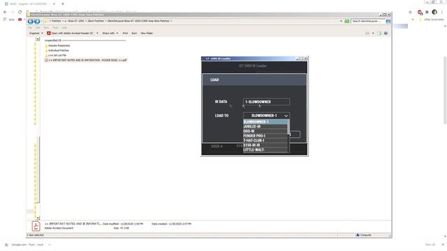 Boss GT-1000 & GT-1000 CORE Amp Simulations & Custom IR's Patch Loading Tutorial