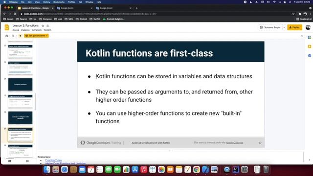 Kotlin ve Swift ile Android ve Ios Eğitimi Bölüm - 2A (Fonksiyonlar-Lambda ifadeleri-Kapanışlar) смотреть онлайн