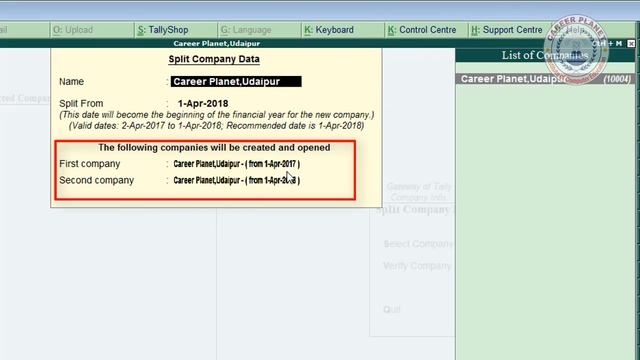 How to Split Company in Tally ERP 9 | Split Company Data Year Wise in Tally | Learn Tally ERP 9 смотреть онлайн