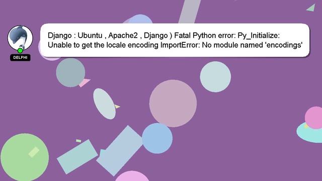 Django : Ubuntu , Apache2 , Django ) Fatal Python error: Py_Initialize: Unable to get the locale en смотреть онлайн