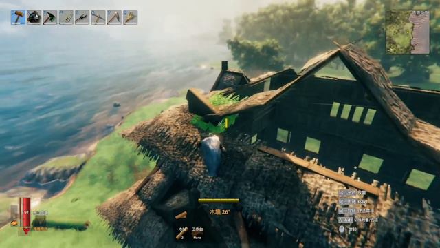 Valheim Building a japanese castle (大阪城) (Osaka Castle) смотреть онлайн