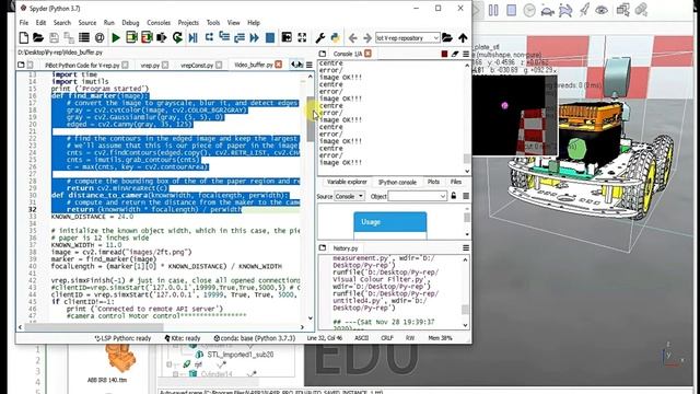 IE Blog#43- Complete V-rep CoppeliaSim Raspberry Pi OpenCV Python Robot смотреть онлайн