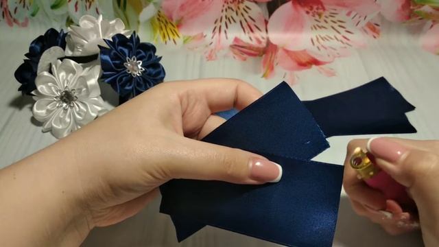 Элегантная резинка на гульку ( пучок) из атласной ленты 5 см. МК Натальи Бойко смотреть онлайн