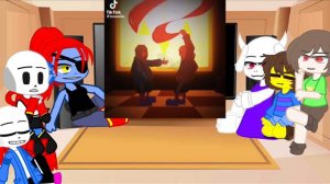 реакция андертейл на ау санс 🤓(УРАА ВИДЕО)