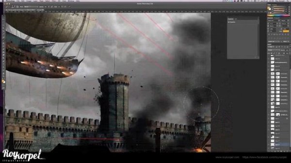 The Flying Pirate Ship - Speed art ( #Photoshop CS6 ) | CreativeStation