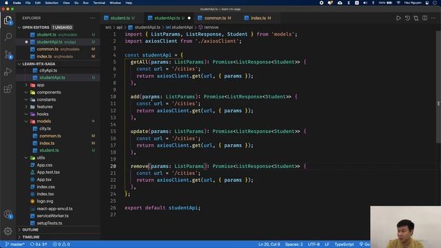 Redux Saga: 13 - Setup APIs for student resource in react typescript смотреть онлайн