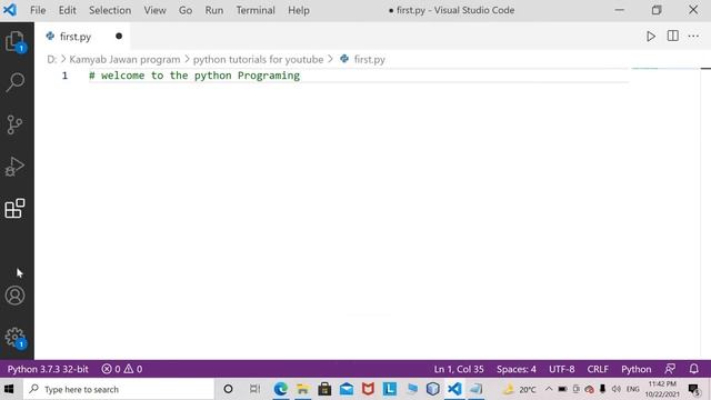1 setting up environment for python programing смотреть онлайн