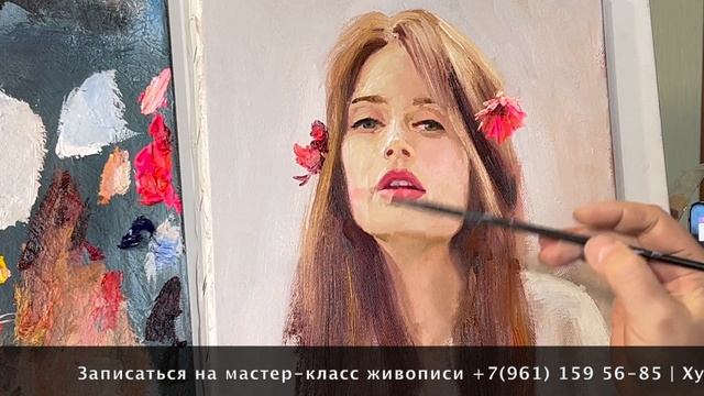 Видео-урок "Девушка в цветах". Художник Игорь Сахаров смотреть онлайн