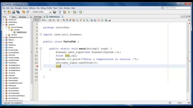 celsius to fahrenheit in Java смотреть онлайн