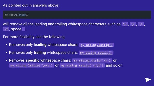 How do I trim whitespace from a string? смотреть онлайн