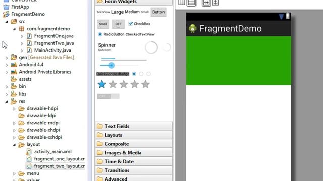 Android tutorial for beginners - 77 - Fragment example смотреть онлайн