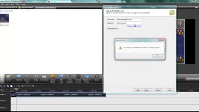 Camtasia: Incorrect credentials error смотреть онлайн