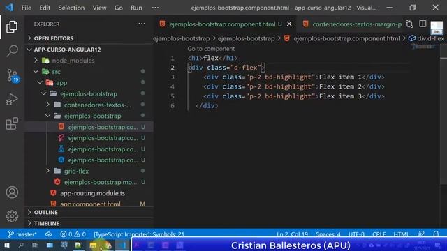 Bootstrap 5 + Angular 12 Flex justify content align items flex wrap order PARTE 1/3 смотреть онлайн