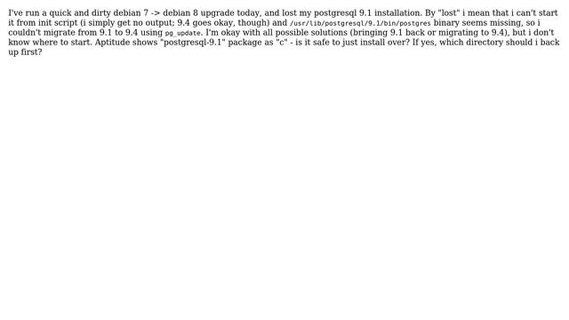 DevOps & SysAdmins: Postgresql 9.1 -＞ 9.4 migration problems смотреть онлайн