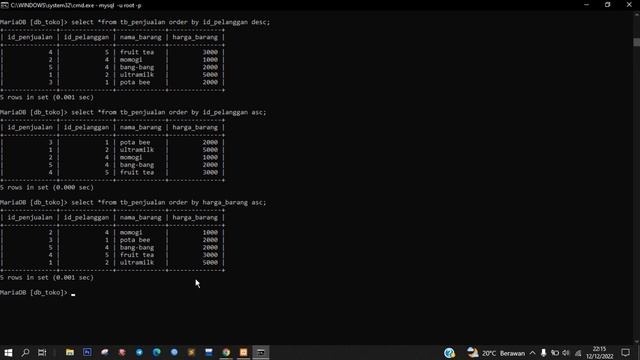 DML Pada MySQL Menggunakan cmd смотреть онлайн