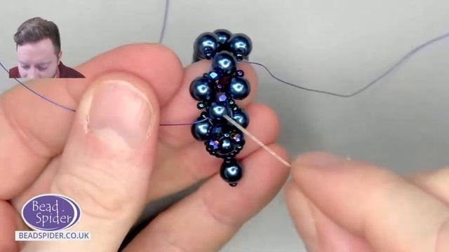 Easy beaded bracelet tutorial for beginners with crystals and pearl beads смотреть онлайн