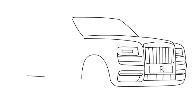 How to draw Rolls Royce Cullinan step by step for beginners смотреть онлайн