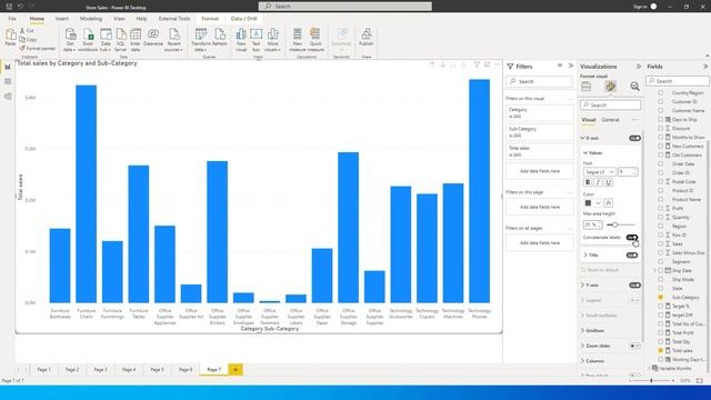 How to Create Hierarchical Bar chart in PowerBI | MiTutorials смотреть онлайн