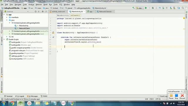 Request Rest API with okhttp on Kotlin in android studio 3.0.1 смотреть онлайн