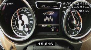 Mercedes-Benz GL 63 AMG X166 5.5 558 Hp 0-250 km/h acceleration/разгон top speed
