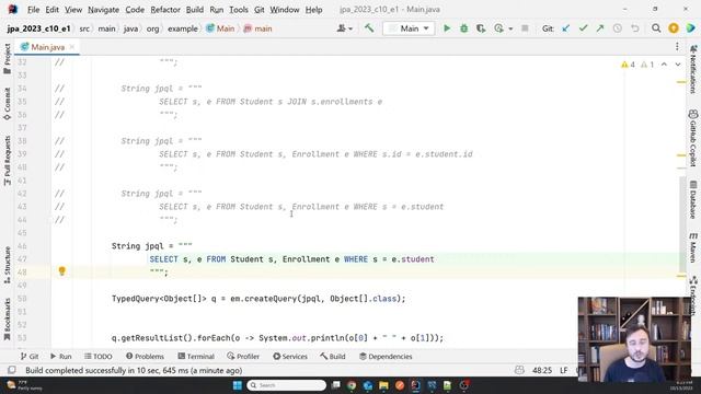 JPA/Hibernate Fundamentals 2023 - Lesson 10 - Joins and Inner Queries смотреть онлайн