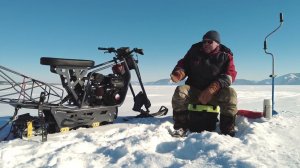 Снегоцикл TRAK X. Зимняя рыбалка с Виталием.