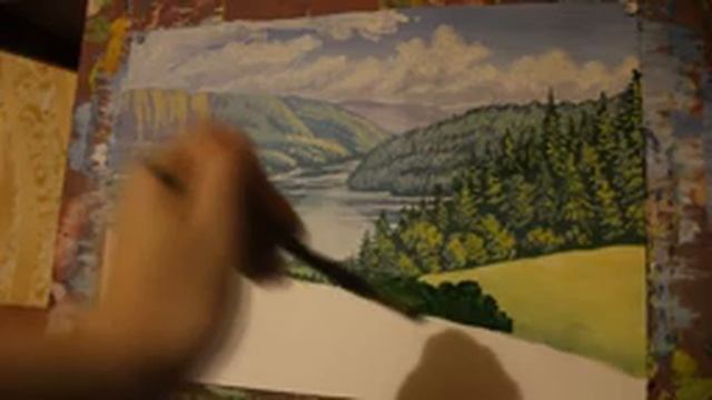 Пейзаж гуашью поэтапно / Рисуем поэтапно летний пейзаж смотреть онлайн