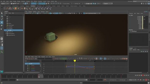 Maya не дает поставить ключ на таймлайне. Lock и Unlock каналов в вашей анимации. #maya #lock#unloc
