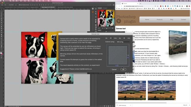 EASY and FAST Canvas Wrap - Photoshop Plugin 2020! смотреть онлайн