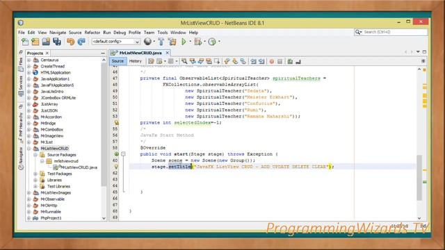 JavaFX S1E4 : ListView CRUD - ADD UPDATE DELETE смотреть онлайн