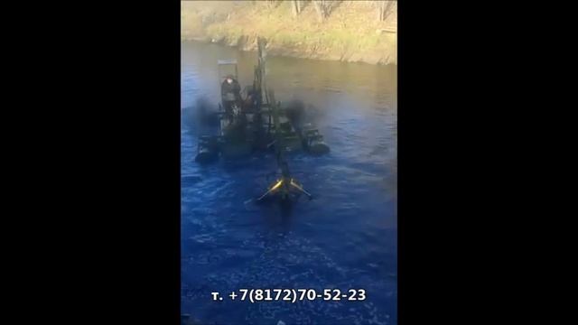 Земснаряд. Мини земснаряд. Очистка водоёма. Углубление дна. Откачка ила. Добыча сапропеля. смотреть онлайн
