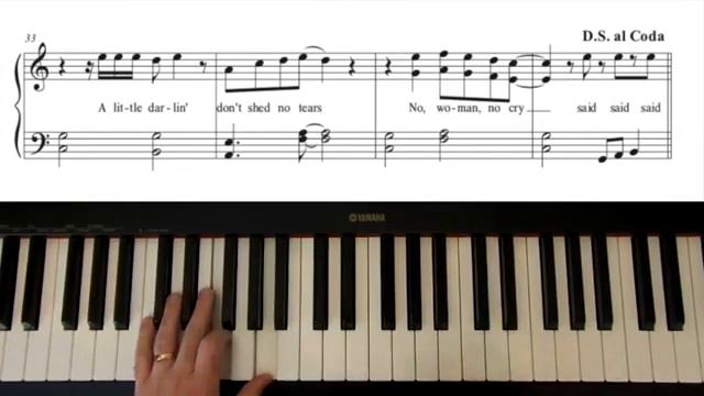 y2mate com No Woman No Cry by Bob MarleyEasy Piano Arrangement 360p 1 смотреть онлайн