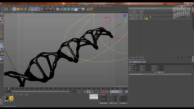 Cinema 4D - Молекула ДНК смотреть онлайн