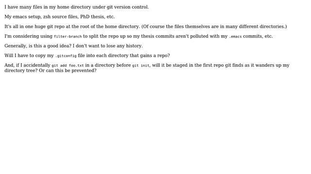 Good idea to split my personal git repo up? смотреть онлайн