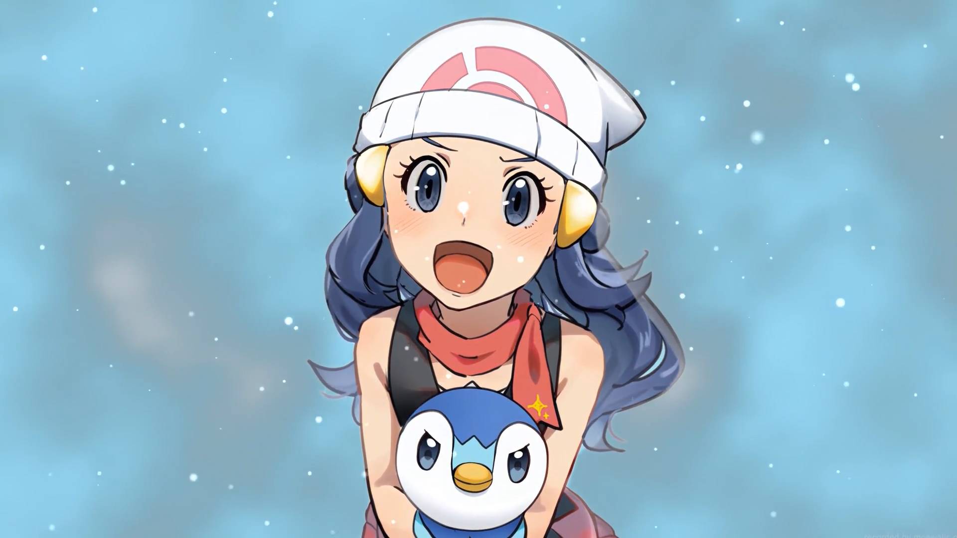 Пиплап Доун Покемон | Dawn And Piplup Pokemon - Живые Обои