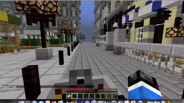 Minecraft car mod review in HUGE city! смотреть онлайн