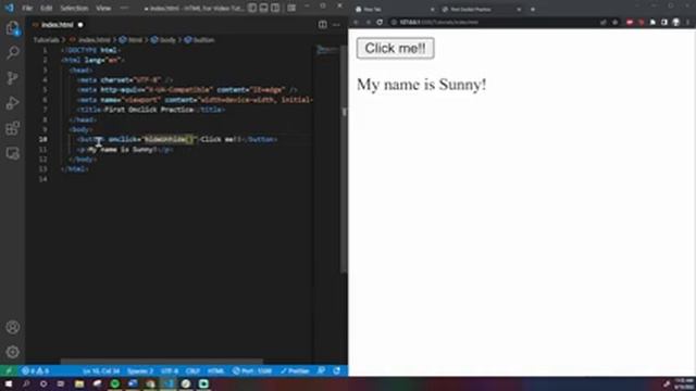 button click event | JavaScript Starter смотреть онлайн