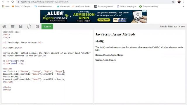 WD Unit 4 Java Script ARRAY METHOD смотреть онлайн