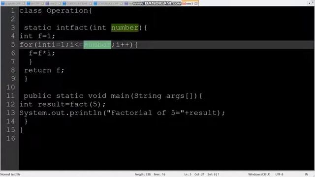 primitive and non primitive data types, factorial program in JAVA- JAVA tutorial -4 смотреть онлайн