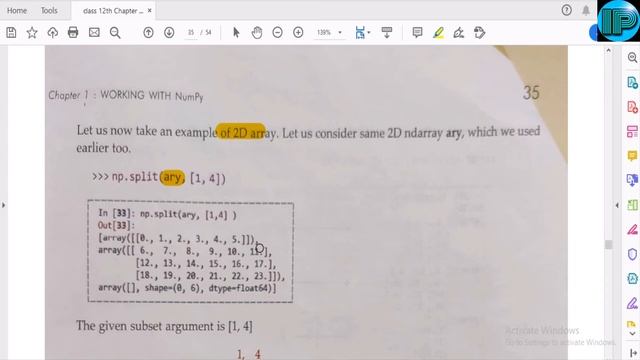 Informatic Practices | IP | Part 8B | Numpy Arrays | Python | Array Spliting | Hsplit() | Vsplit() смотреть онлайн