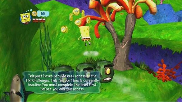SpongeBob SquarePants: Truth or Square Walkthrough Part 1 (XBOX 360)