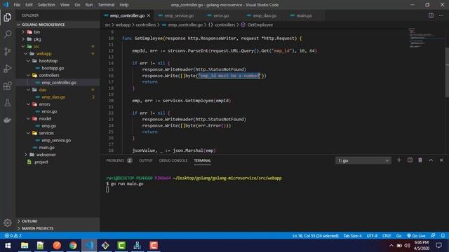 6 Error handling in golang Microservice смотреть онлайн