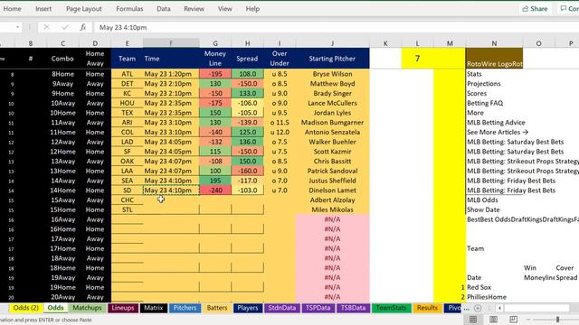 How to Update the 2021 MLB Algorithm Daily 5-23-21 смотреть онлайн